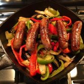 Sausages and peppers