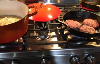 Hamburgers and fries